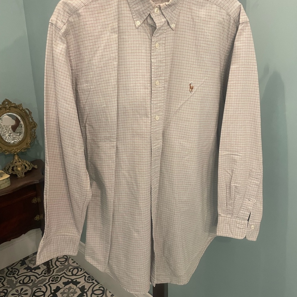 Ralph Lauren White Casual Button Down Shirt